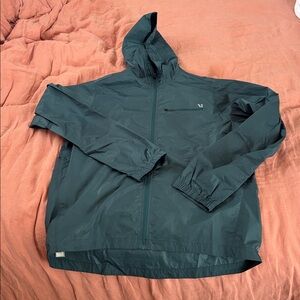 Dark Teal Vuori Hooded Windbreaker Shell